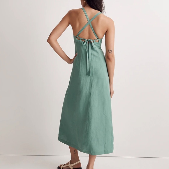 Madewell | Tie-Back Cami Midi Dress - Picture 6 of 8